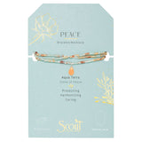 Displayed on card Teardrop Stone Wrap in Aqua Terra, Sunstone & Silver by Scout Curated Wears. Inspires peace and calm. Versatile design. Available at Be Charmed.