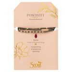 Displayed on Card Teardrop Stone Wrap in Pyrite, Fuchsia & Gold by Scout Curated Wears. Adds sparkle and vibrant energy. Wear as necklace or bracelet. Available at Be Charmed.