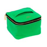 Scout Green Velvet Hidden Gem jewelry case with drawstring pouches, clear lid & upright design – available at Be Charmed