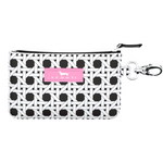 Cane Fonda SCOUT IDKase Card Holder – 5″×3.25″×0.5″ water‑resistant coated cotton slim wallet with clear ID window and key‑clasp clip. Available at Be Charmed