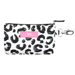 Cat Skills SCOUT IDKase Card Holder – 5″×3.25″×0.5″ water‑resistant coated cotton slim wallet with clear ID window and key‑clasp clip. Available at Be Charmed