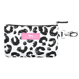 Cat Skills SCOUT IDKase Card Holder – 5″×3.25″×0.5″ water‑resistant coated cotton slim wallet with clear ID window and key‑clasp clip. Available at Be Charmed