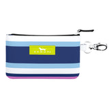 Fall in Line SCOUT IDKase Card Holder – 5″×3.25″×0.5″ water‑resistant coated cotton slim wallet with clear ID window and key‑clasp clip. Available at Be Charmed