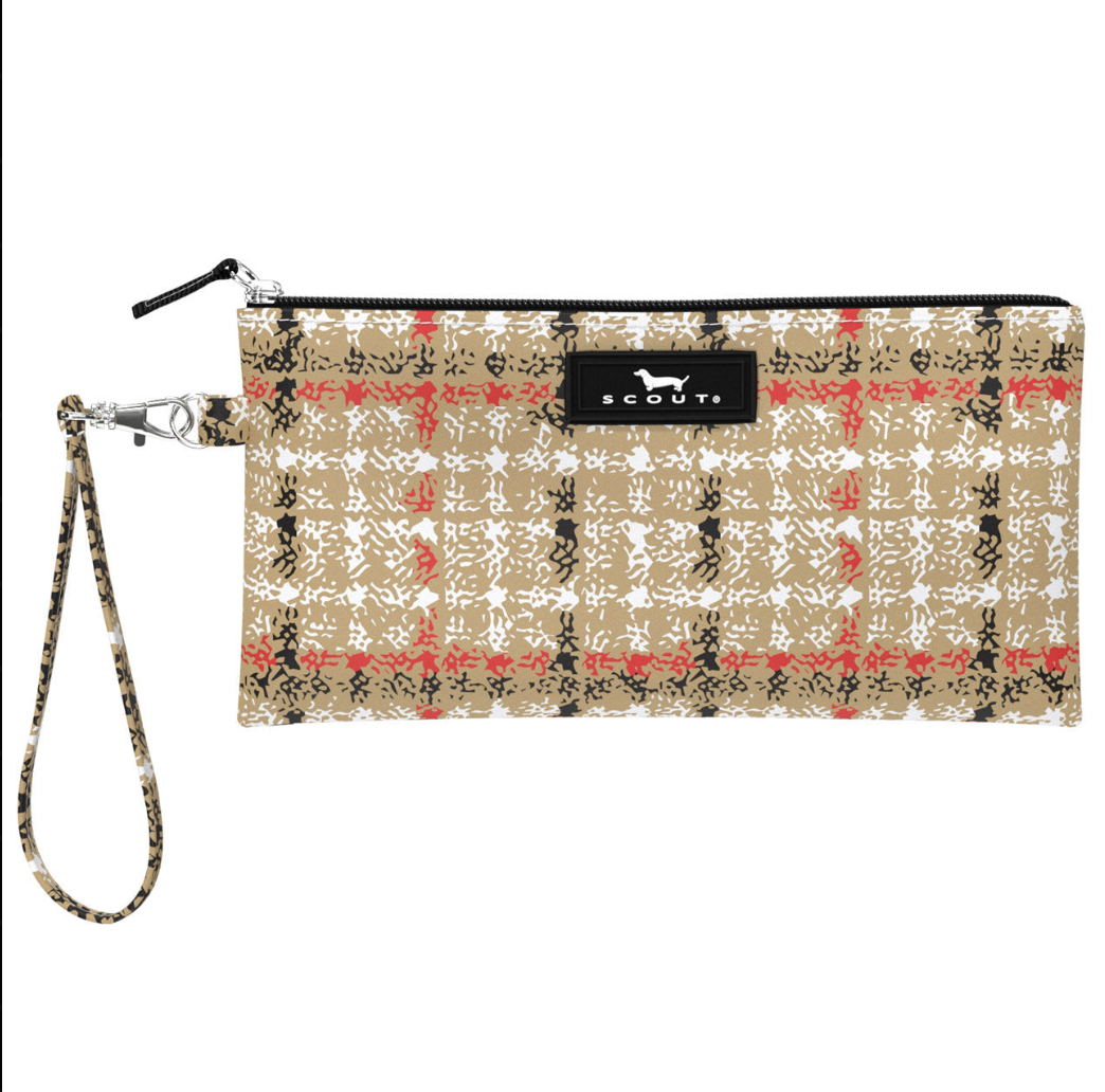 Scout Plaidison Avenue Kate wristlet wallet with detachable strap and zip closure – available at Be Charmed