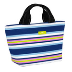 Fall in Line SCOUT Nooner insulated lunch bag – 14.25″ W x 8″ H x 6″ D, foam-insulated, water-resistant poly twill, exterior zipper pocket. Folds flat for compact storage. Available at Be Charmed