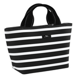 Fleetwood Black SCOUT Nooner insulated lunch bag – 14.25″ W x 8″ H x 6″ D, foam-insulated, water-resistant poly twill, exterior zipper pocket. Folds flat for compact storage. Available at Be Charmed