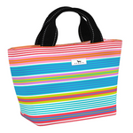 Fruit of Tulum SCOUT Nooner insulated lunch bag – 14.25″ W x 8″ H x 6″ D, foam-insulated, water-resistant poly twill, exterior zipper pocket. Folds flat for compact storage. Available at Be Charmed