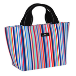 Line and Danday SCOUT Nooner insulated lunch bag – 14.25″ W x 8″ H x 6″ D, foam-insulated, water-resistant poly twill, exterior zipper pocket. Folds flat for compact storage. Available at Be Charmed