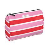 Scout Candy Striper Packin’ Heat toiletry bag with roomy interior and slim profile – available at Be Charmed
