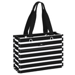 Fleetwood Black SCOUT Tiny Package Gift Bag – 11"W × 8"H × 4.5"D all‑weather woven bag folds flat, weighs 0.2 lbs, holds 30 lbs, reusable and wipe‑clean. Available at Be Charmed