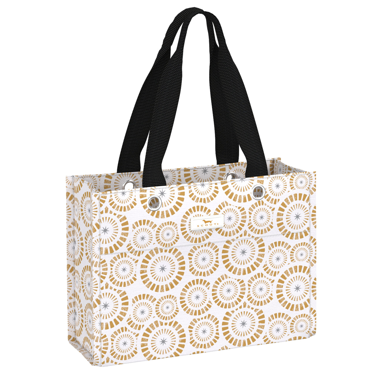 Scout Golden Glow Tiny Package reusable gift bag (11″×8″×4.5″) – stylish and durable, available at Be Charmed