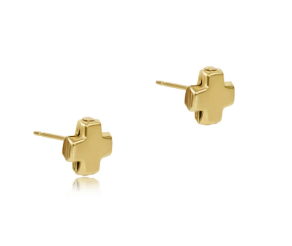 enewton  Signature Cross Gold Stud Larger Gold