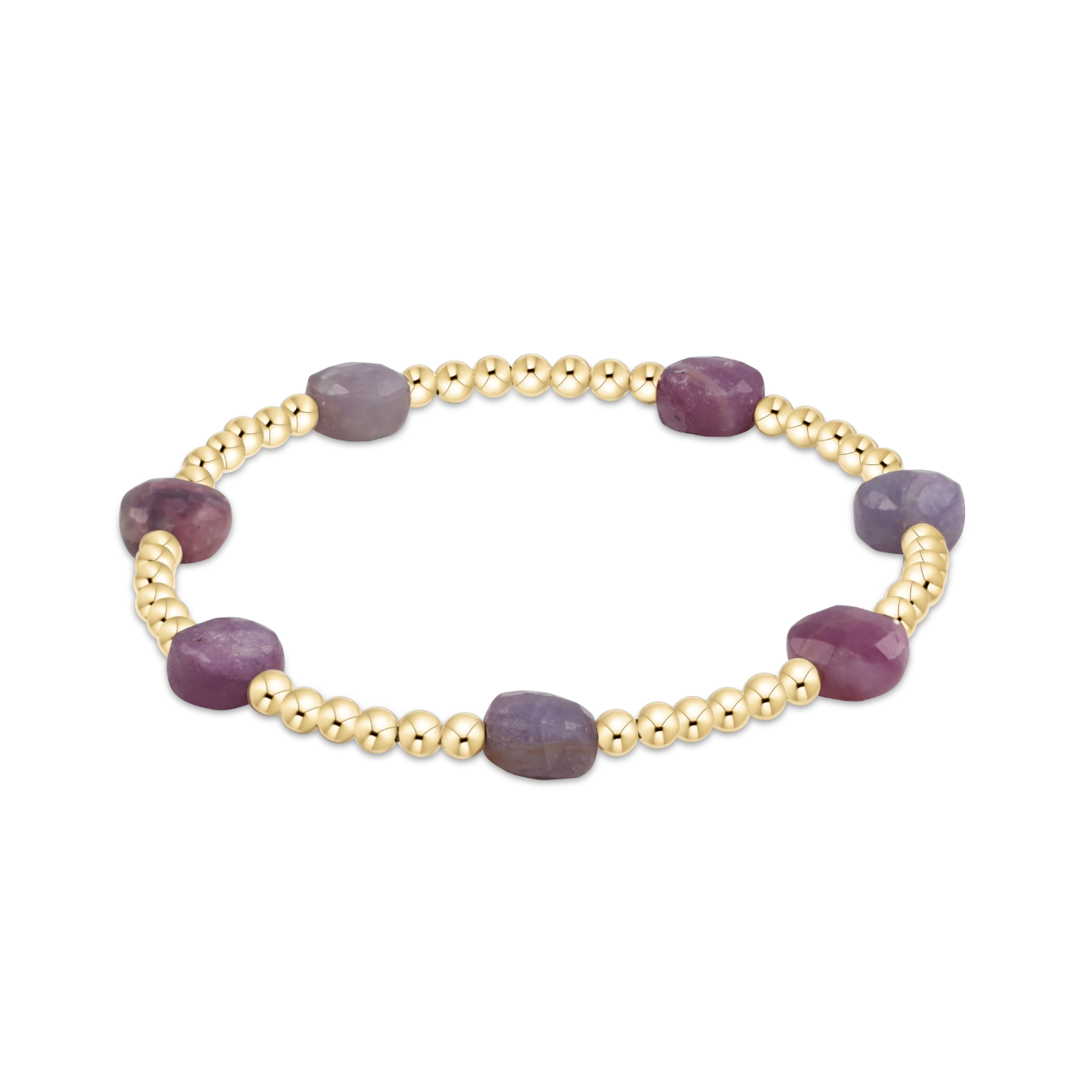 enewton 3MM Admire Gold Bead Bracelet Ruby