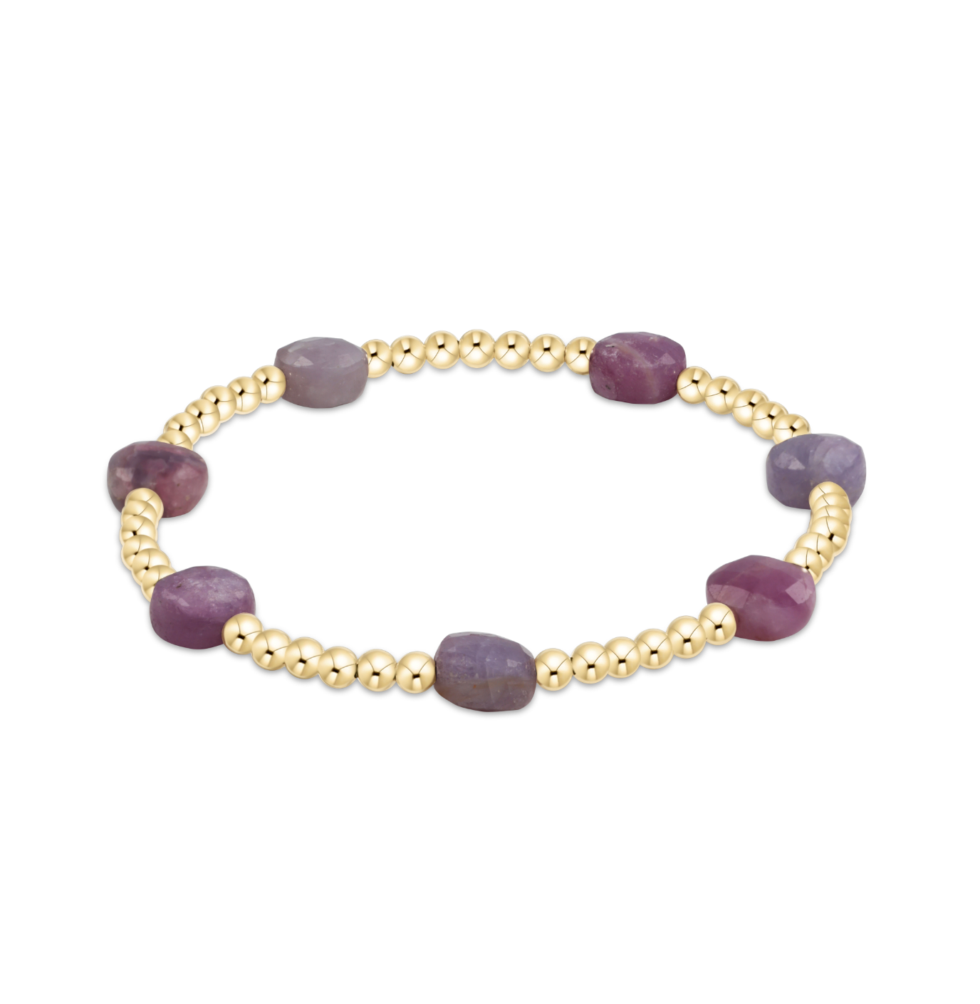enewton 3MM Admire Gold Bead Bracelet Ruby