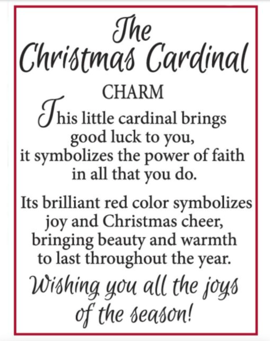 Ganz - The Christmas Cardinal Charm