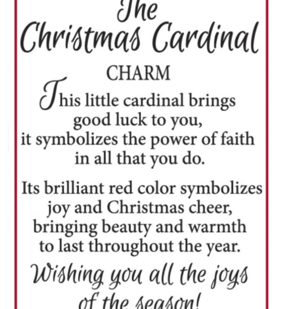 Ganz - The Christmas Cardinal Charm