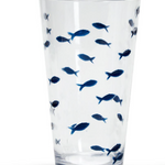 Two's Company Acrylic Drinking Glass Blue Fish 19oz