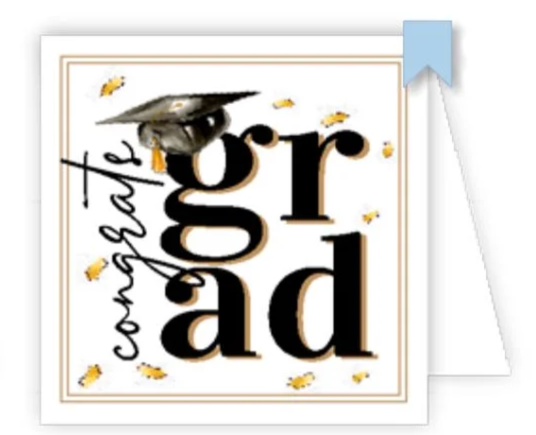 Rosanne Beck Congrats Grad Cap Enclosure Card 