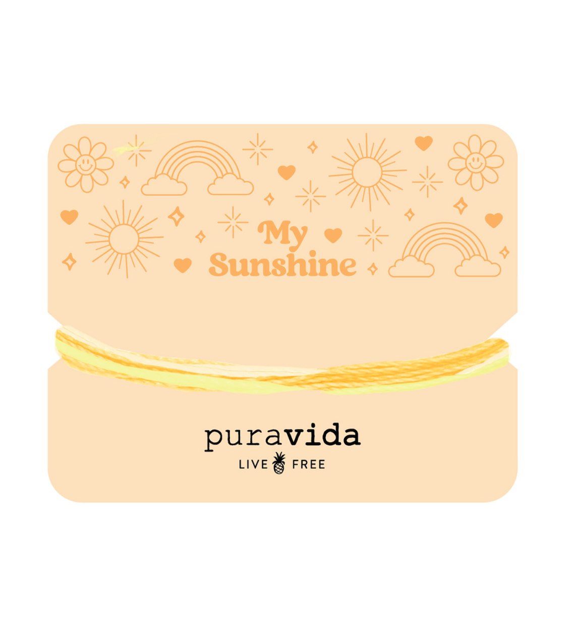 Pura Vida My Sunshine Gifting Original Bracelet on card