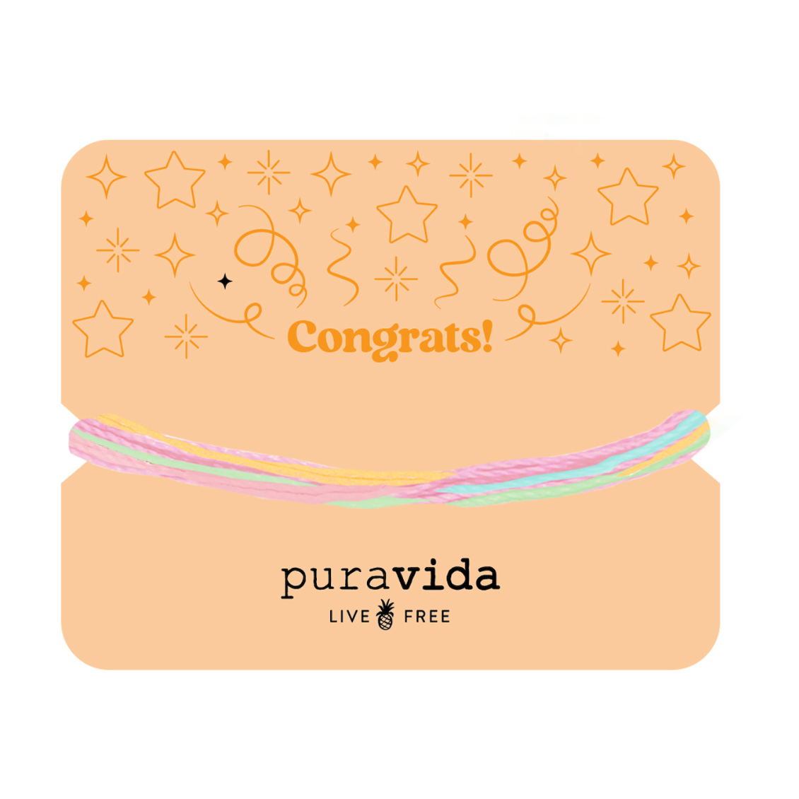 Pura Vida Congrats Gifting Original Bracelet on card