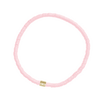 Pura Vida Baby Pink Cabrillo Vinyl Disc Stretch Bracelet 