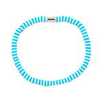 Pura Vida Canal Blues Seascape Vinyl Disc Stretch Bracelet 