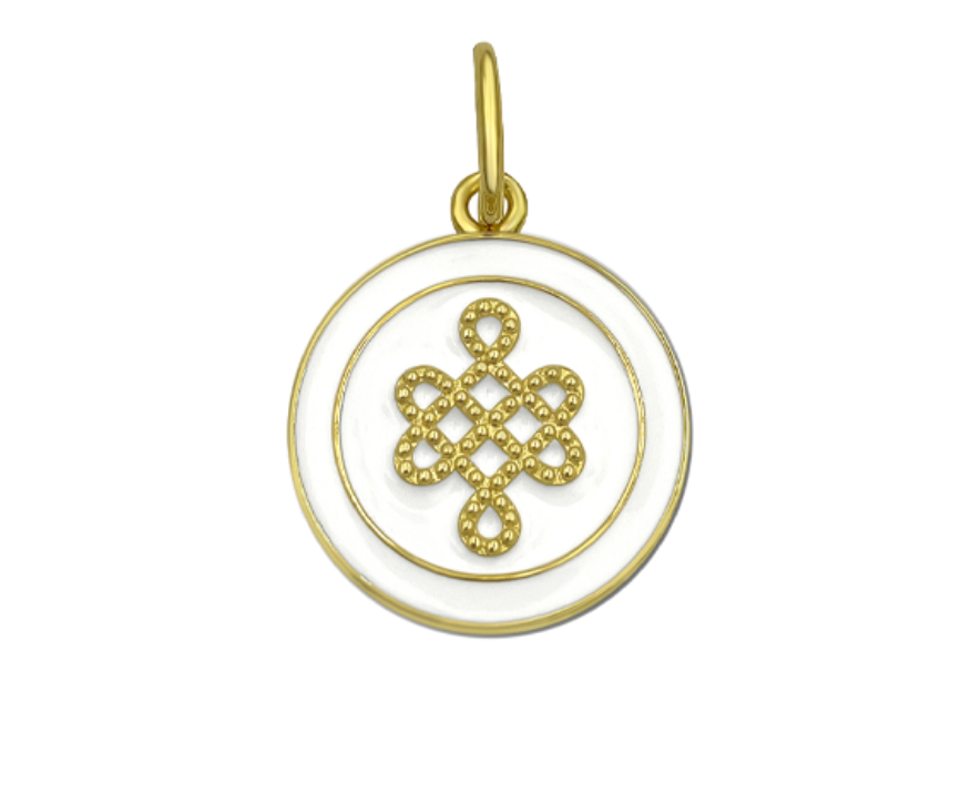 Lola Alpine White Mother Daughter Gold Pendant