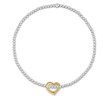 enewton Mixed Metal 2.5mm Bracelet Love Gold Charm