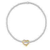 enewton Mixed Metal 2.5mm Bracelet Love Gold Charm