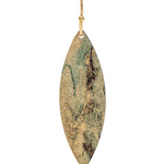 Rain Gold Green Wash Sparkle Ellipse Earrings 