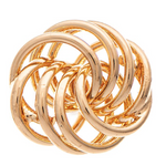 Rain Gold Swirled Love Knot Post Earring