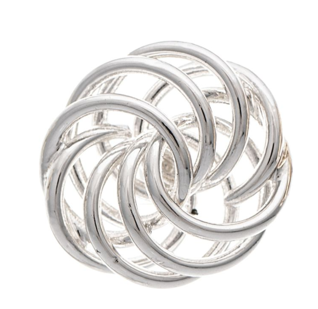 Rain Silver Swirled Love Knot Post Earring