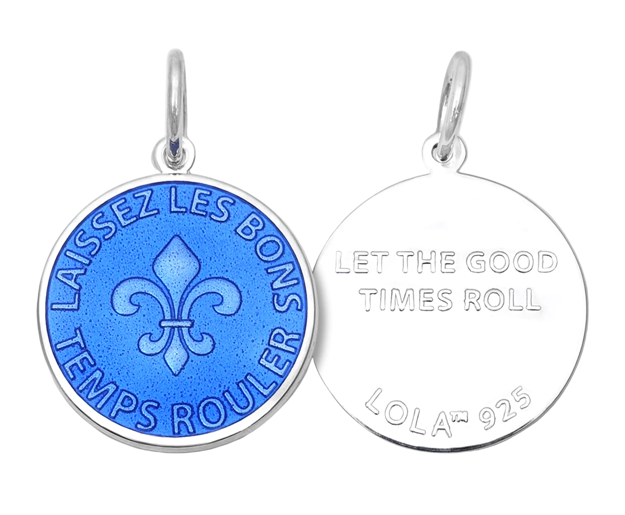 Lola - Pendant - Fleur De Lis - Medium Periwinkle