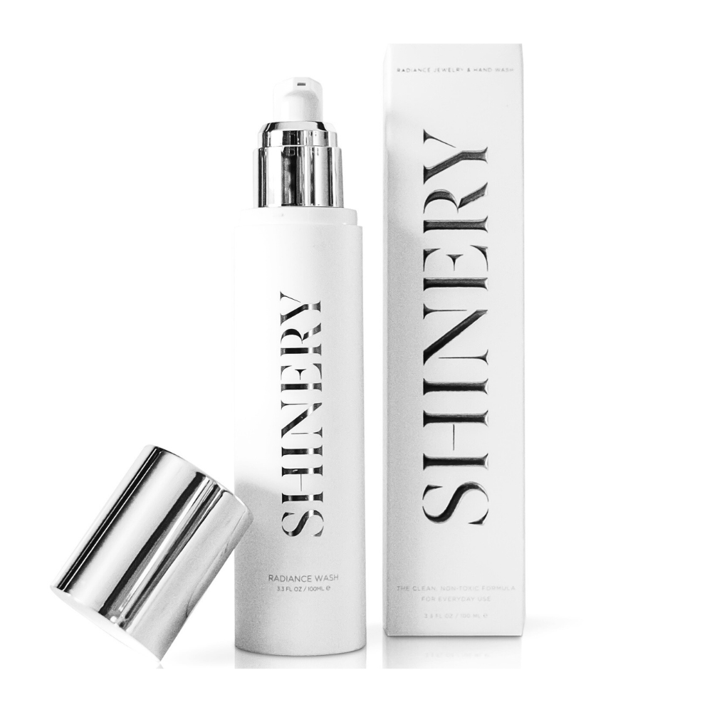 Shinery skincare product with packaging on a white background.  Available at Be Charmed
