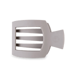 Silver Flames Flat Square Hair Clip with bendable teeth and sleek strong hold—available at Be Charmed.