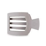 Silver Flames Flat Square Hair Clip with bendable teeth and sleek strong hold—available at Be Charmed.