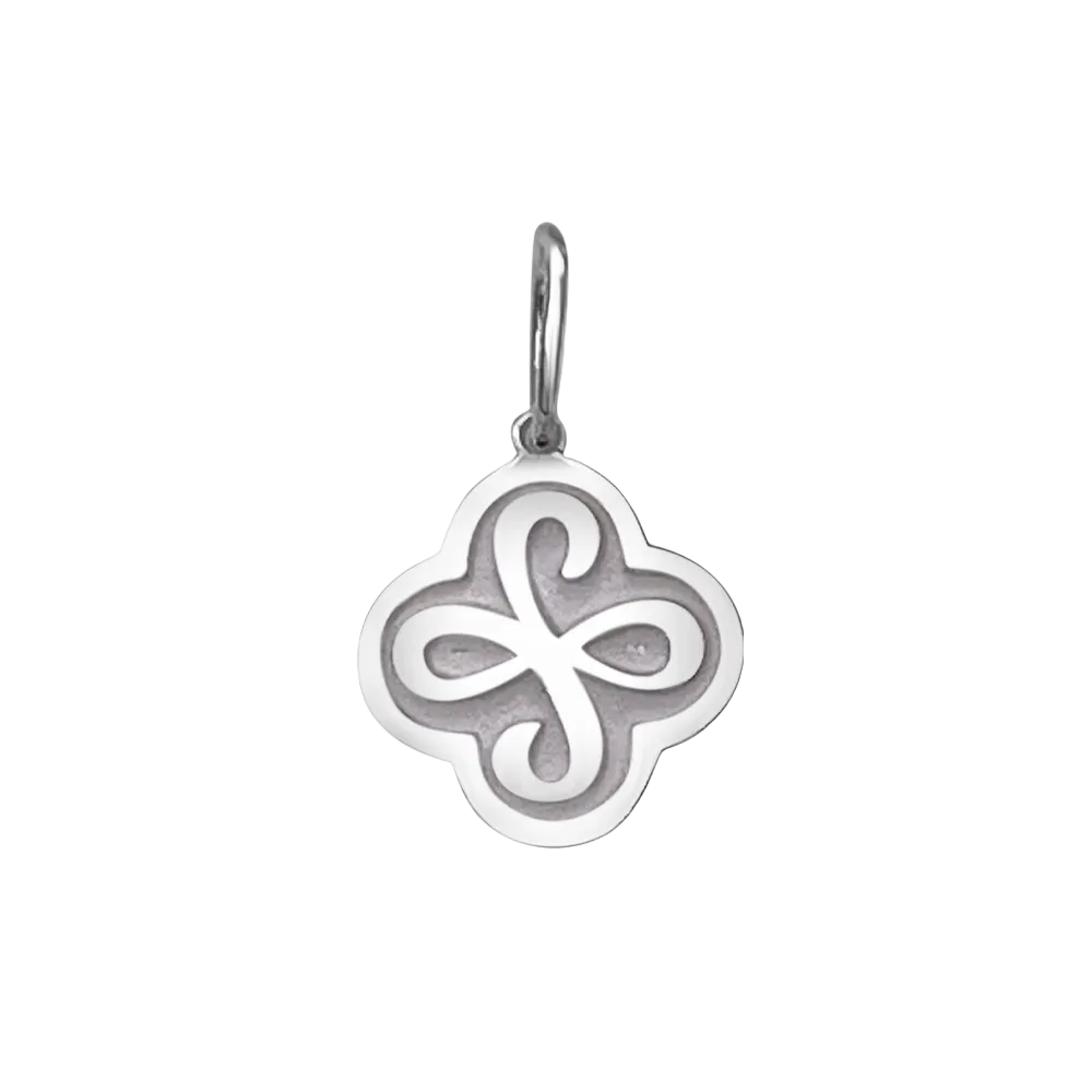 A Silver Lola friendship tag necklace with engraved message, a meaningful everyday jewelry gift. Available at Be Charmed.