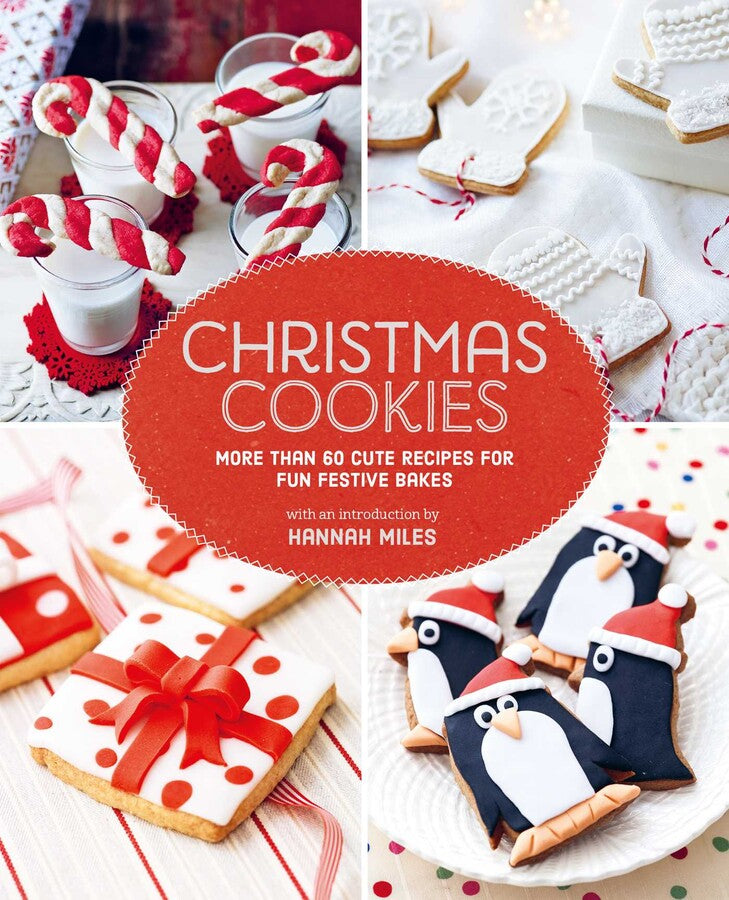 Book cover of 'Christmas Cookies' with festive cookies and a red banner. Available at Be Charmed. 