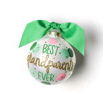 Coton Colors Best Grandparents Ever glass ornament with festive hand-painted design – Available at Be Charmed