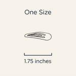 Size Chart for Teleties Snap Clip hair clip—seamless, snag‑free strong hold, available at Be Charmed.