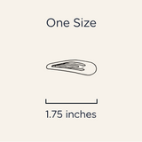 Size Chart for Teleties Snap Clip hair clip—seamless, snag‑free strong hold, available at Be Charmed.