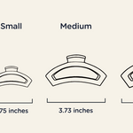 Size Chart Open Teleties Hair Clip with bendable teeth, strong hold and open design—available at Be Charmed.