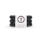 A pack of Small Teleties hair ties in Jet Black, presented in a white box with the Teleties logo. Available at Be Charmed