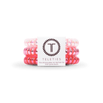 Small  Think Pink Teleties Hair Ties—strong grip, waterproof, no crease—available at Be Charmed.
