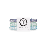 Small Totally Turquoise Teleties Hair Ties with strong grip, water‑resistant and no crease—available at Be Charmed.