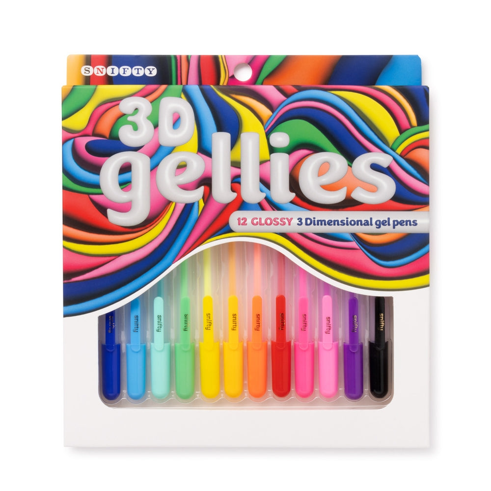 Snifty 3D Gellies – colorful gel pen set with 3D ink effect, perfect for journaling, school supplies, or gifts. Available at Be Charmed
