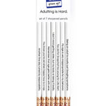 Snifty Adulting Is Hard Pencil Set – novelty pencils with witty sayings, perfect for work, school, or fun gifting. Available at Be Charmed