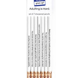 Snifty Adulting Is Hard Pencil Set – novelty pencils with witty sayings, perfect for work, school, or fun gifting. Available at Be Charmed