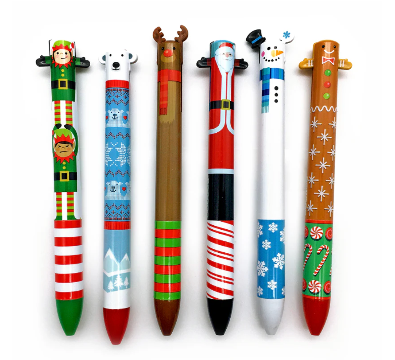 Snifty Holiday Twice As Nice 2 Color Click Pens—fun, festive writing gift for the season. Shop now at Be Charmed.