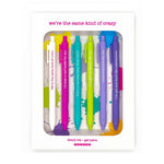 Snifty Some Kind of Crazy Pen Set – novelty pens with witty sayings, perfect for journaling, office desks, or gifts. Available at Be Charmed